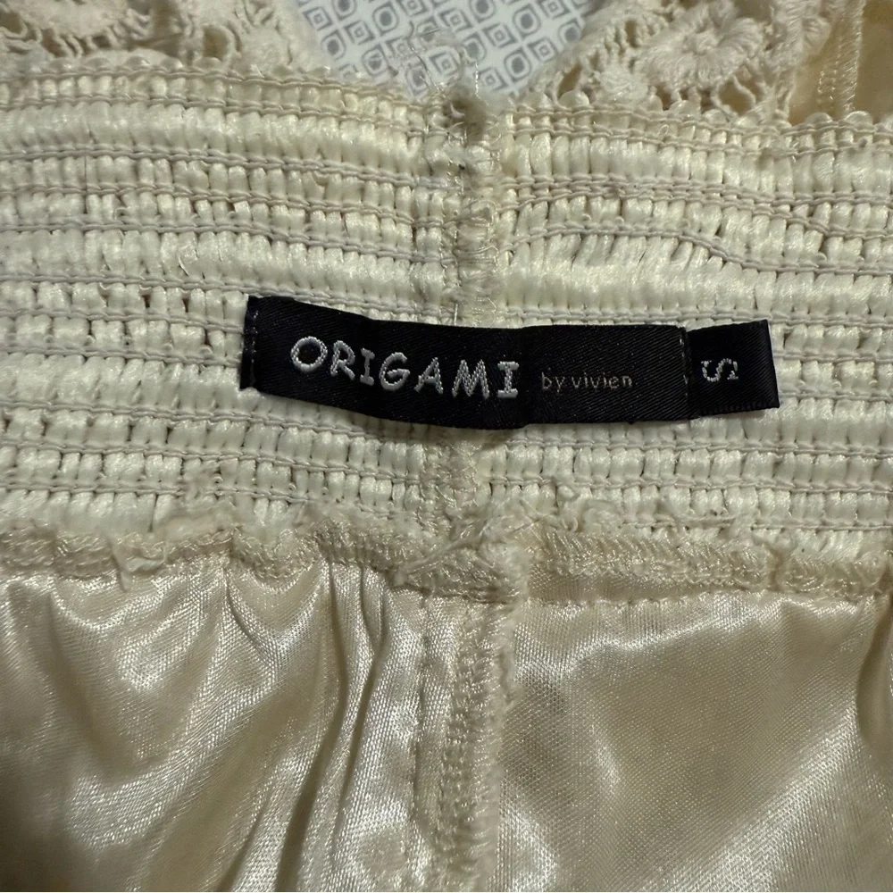 Cream Lace Women Shorts Size Small Boho Cottage Core Fairy